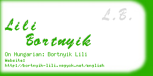 lili bortnyik business card